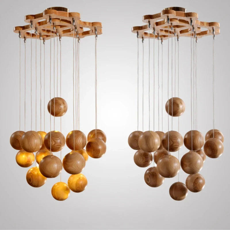 Scandinavian Wooden Pendant Light with Adjustable Height – Modern Vintage Hanging Light for Kitchen Island and Dining Areas 3