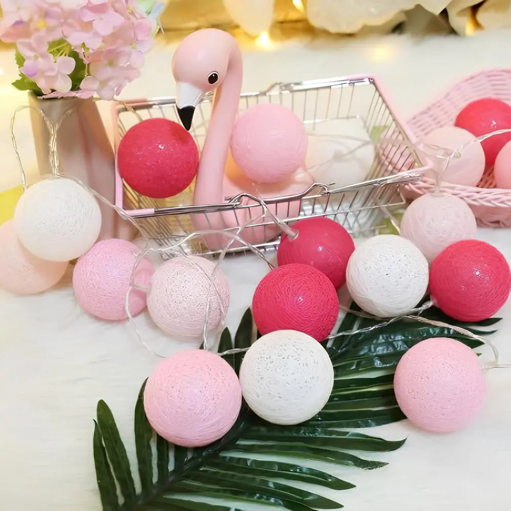 Cotton Ball String Lights – Soft Warm Lighting for Home Décor, USB or Battery Operated 19