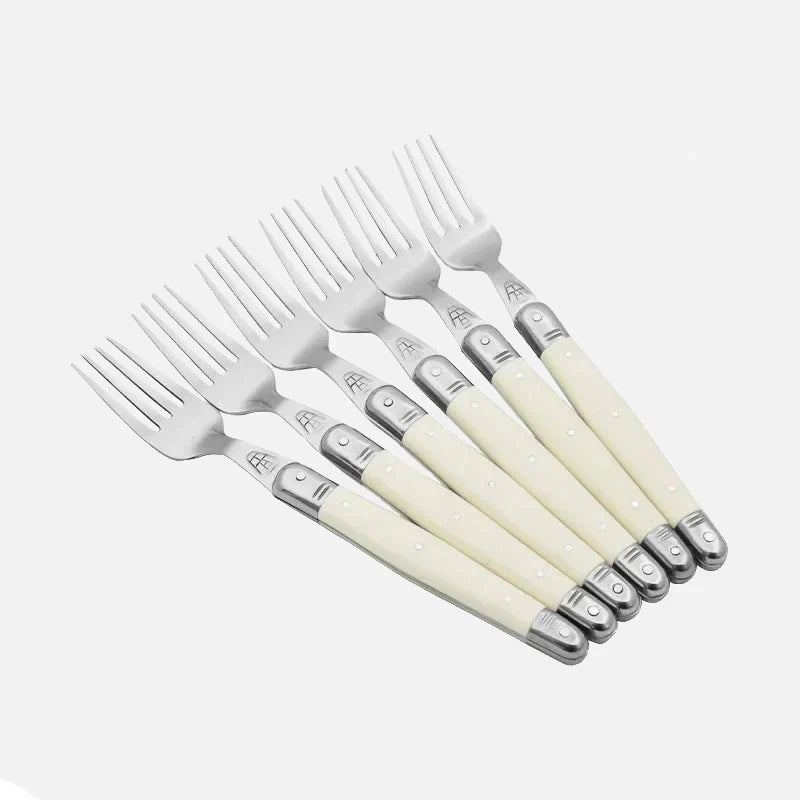 Timeless Laguiole Cutlery Set with Ivory Handles – 304 Stainless Steel, Elegant Dining Experience 21