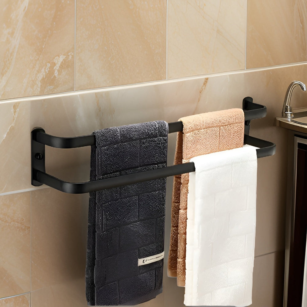 Swivel Towel Organizer – Wall-Mounted Aluminum Towel Rack with 3 Adjustable Arms 4