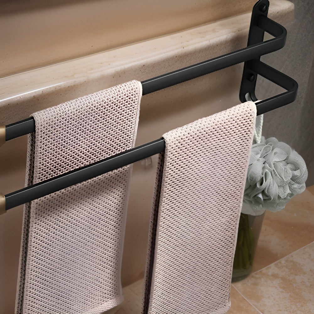 Swivel Towel Organizer – Wall-Mounted Aluminum Towel Rack with 3 Adjustable Arms 5