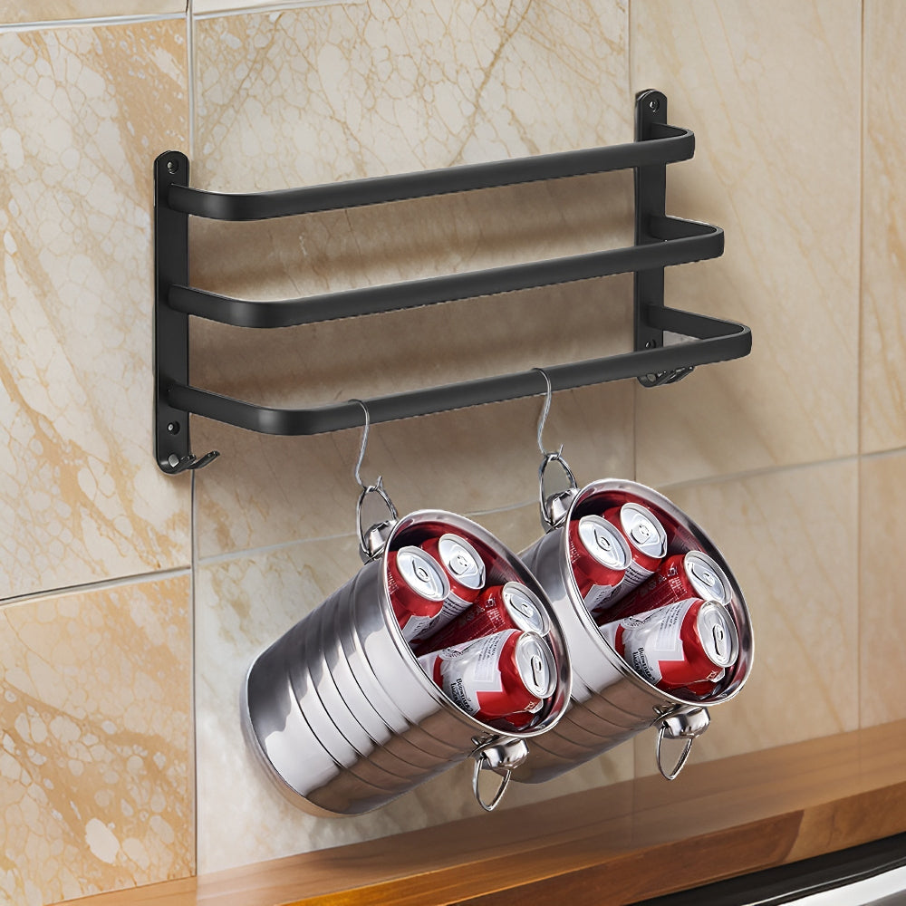 Swivel Towel Organizer – Wall-Mounted Aluminum Towel Rack with 3 Adjustable Arms 6