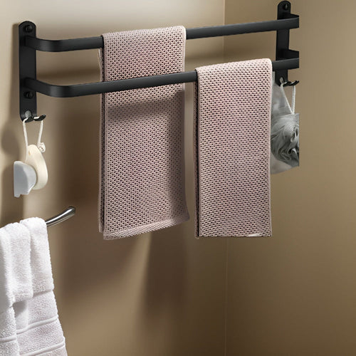 Swivel Towel Organizer – Wall-Mounted Aluminum Towel Rack with 3 Adjustable Arms 1