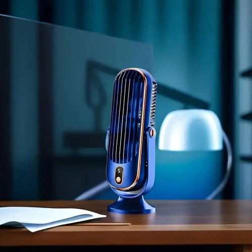 Rechargeable Blade-less Desk Fan with Touch Controls – Quiet and Compact Design 1