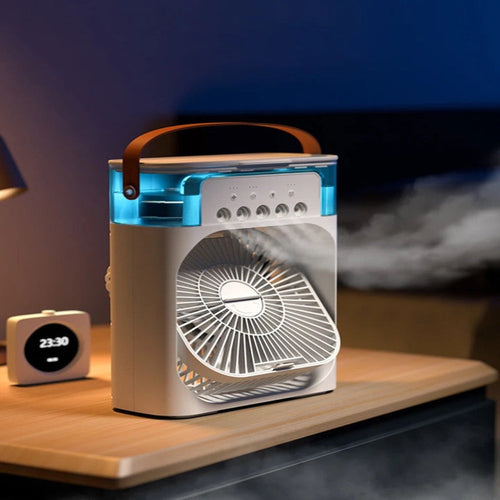 Compact Personal Air Cooler with LED Lighting – Portable USB Powered Air Conditioner 1