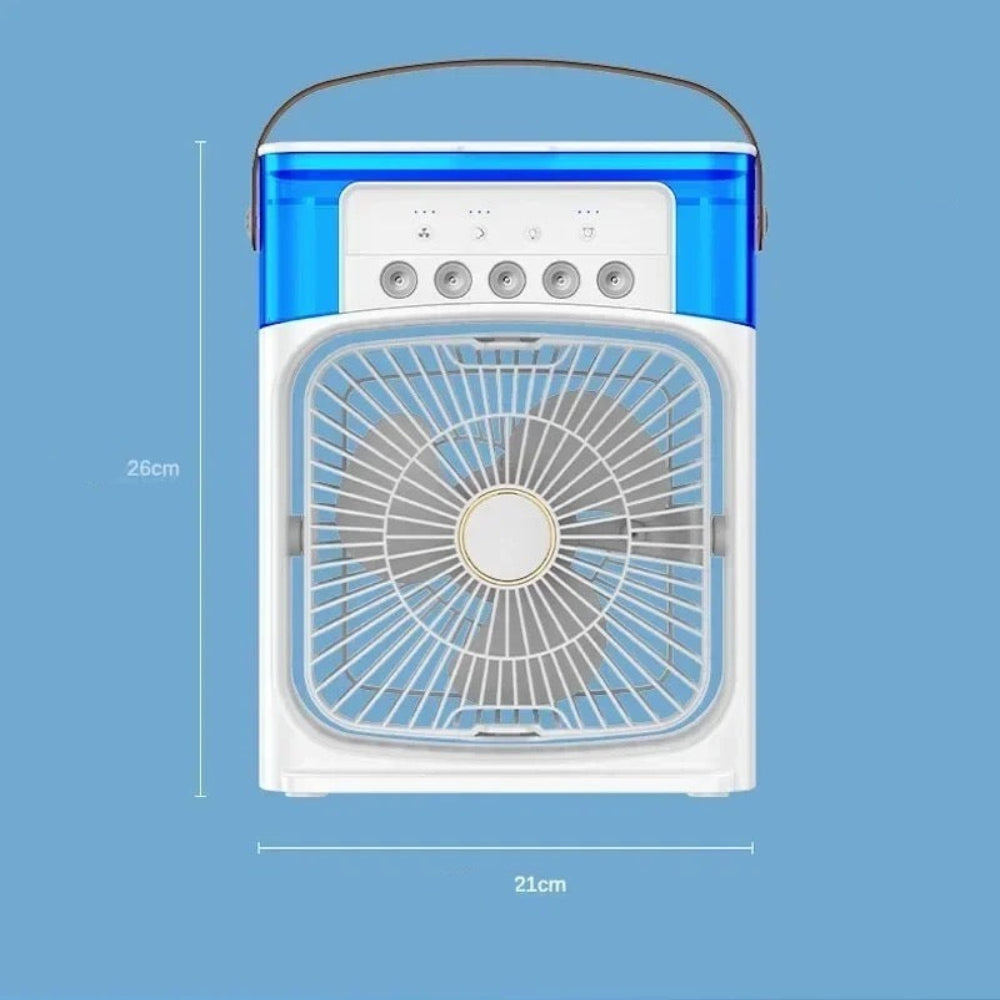 Compact Personal Air Cooler with LED Lighting – Portable USB Powered Air Conditioner 5