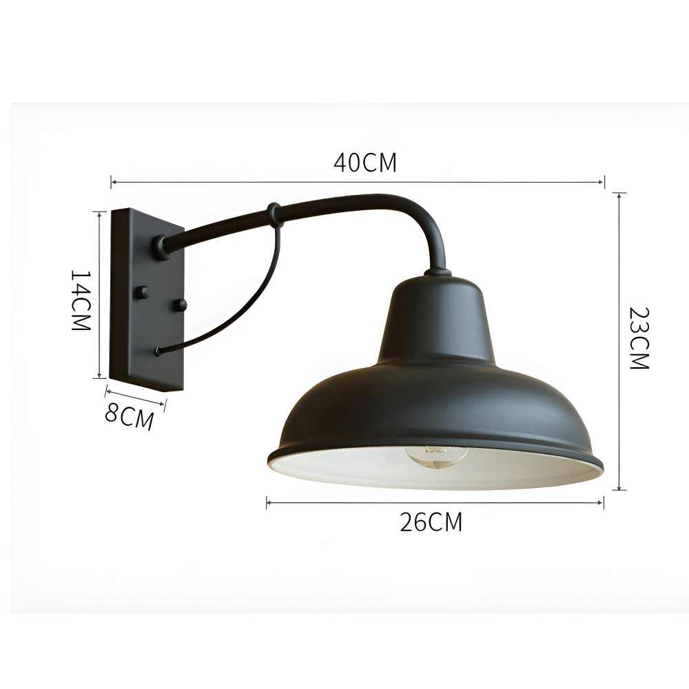 Outdoor Vintage-Style Iron Wall Sconce – Weatherproof Lighting for Patios and Gardens 10