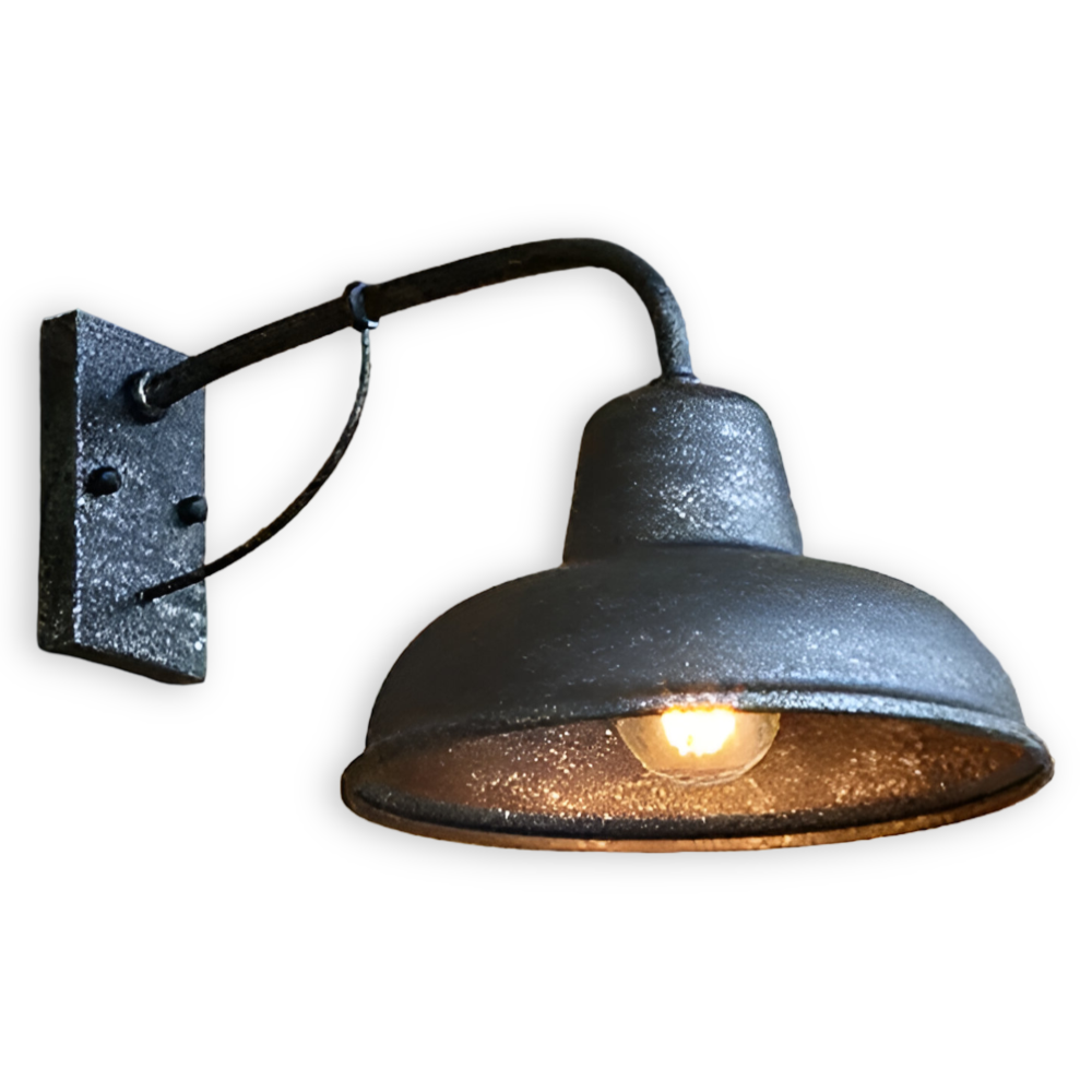 Outdoor Vintage-Style Iron Wall Sconce – Weatherproof Lighting for Patios and Gardens 12