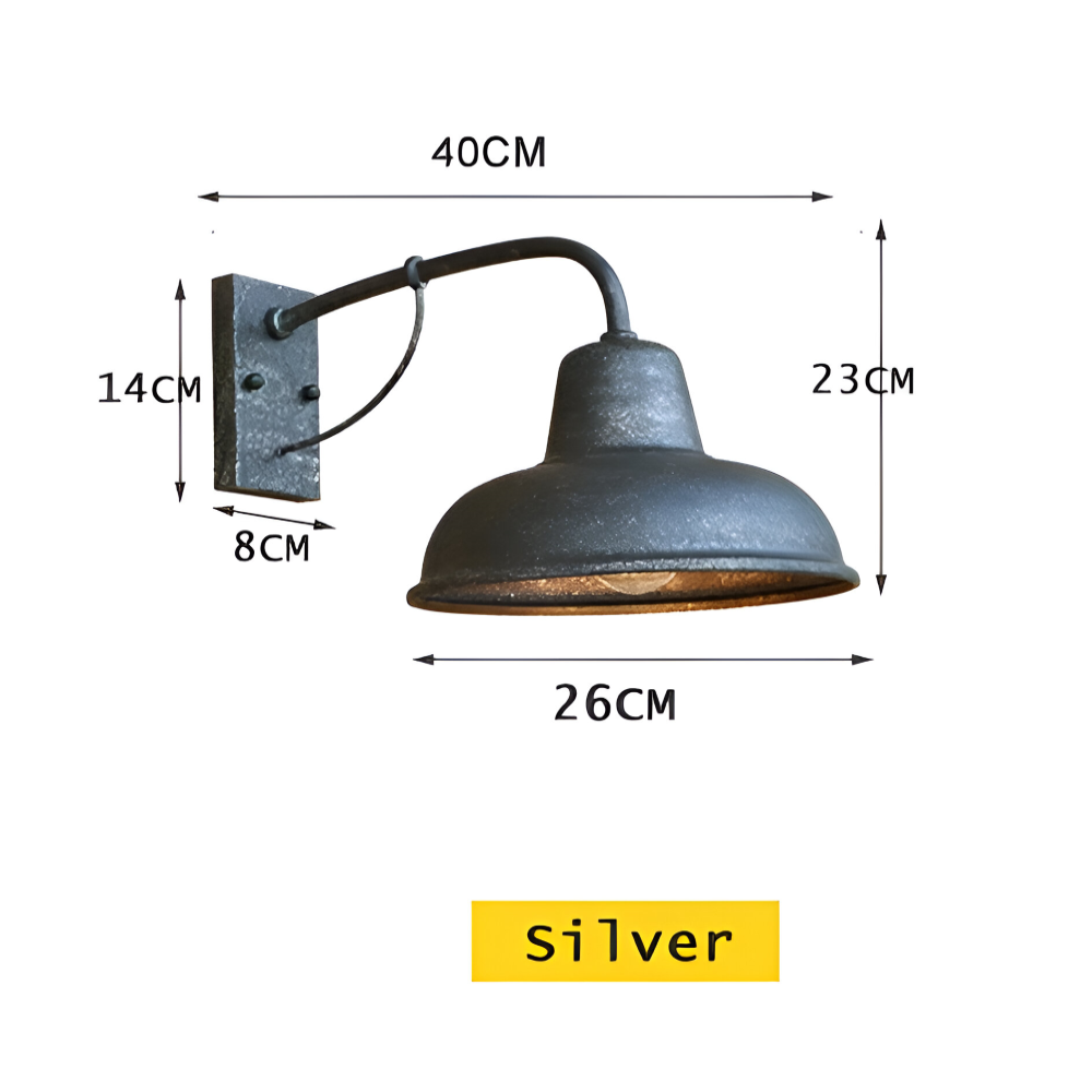 Outdoor Vintage-Style Iron Wall Sconce – Weatherproof Lighting for Patios and Gardens 9