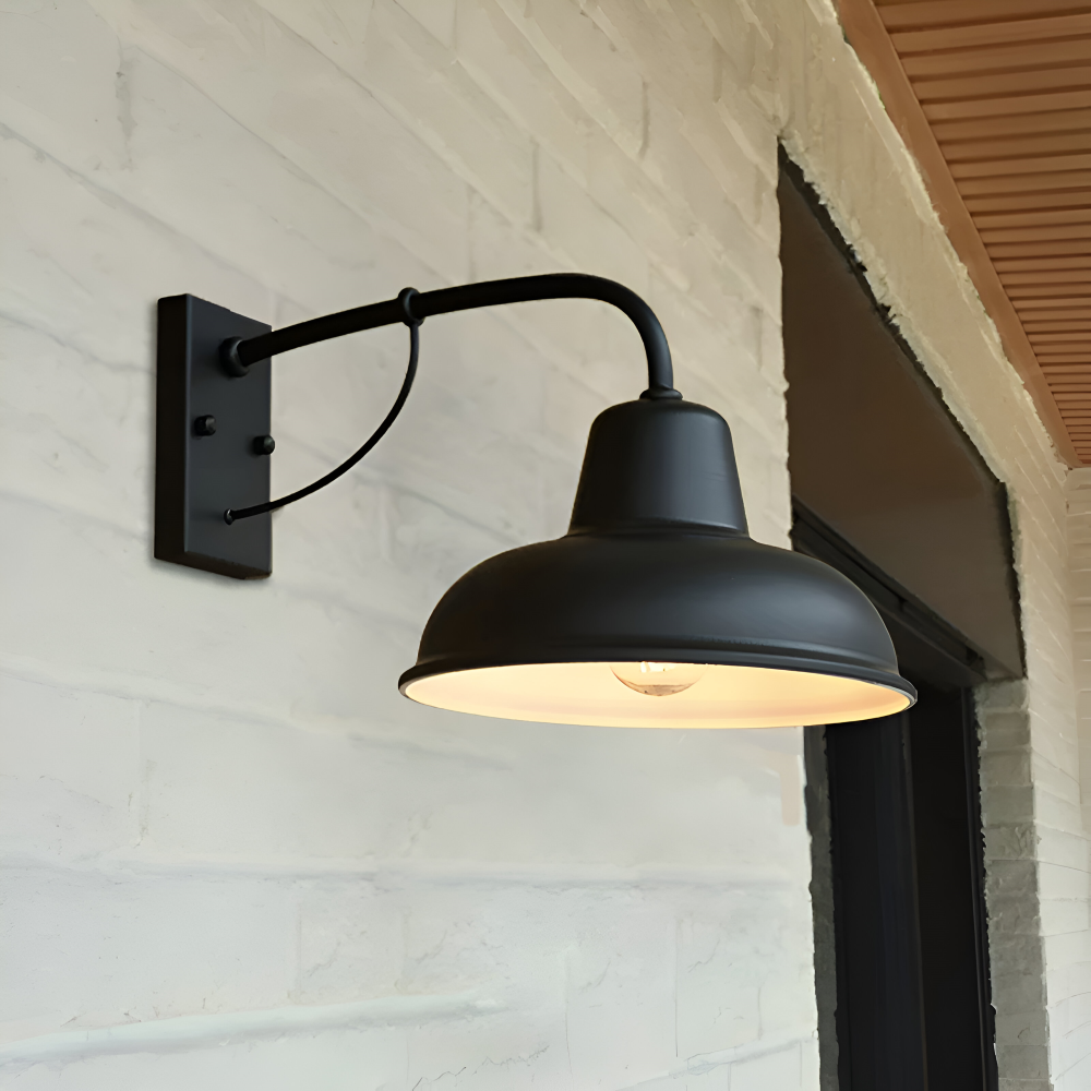Outdoor Vintage-Style Iron Wall Sconce – Weatherproof Lighting for Patios and Gardens 5