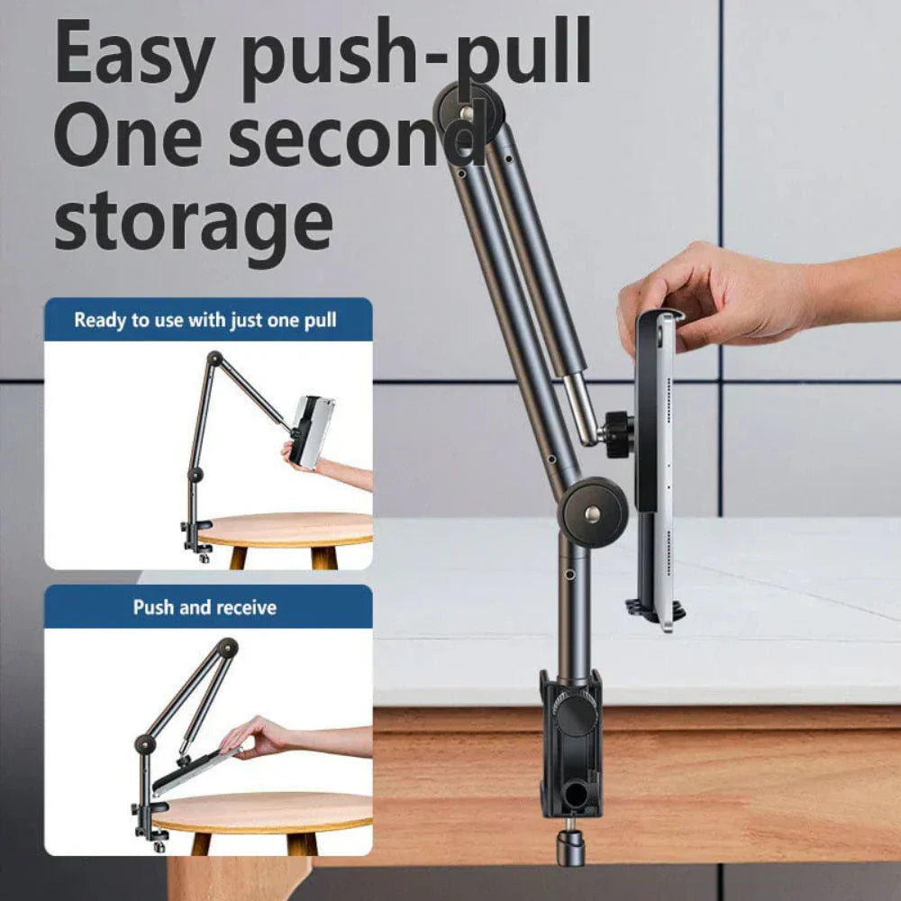 Adjustable 360° Tablet and Phone Stand - Ergonomic Aluminum Holder for Optimal Viewing 3
