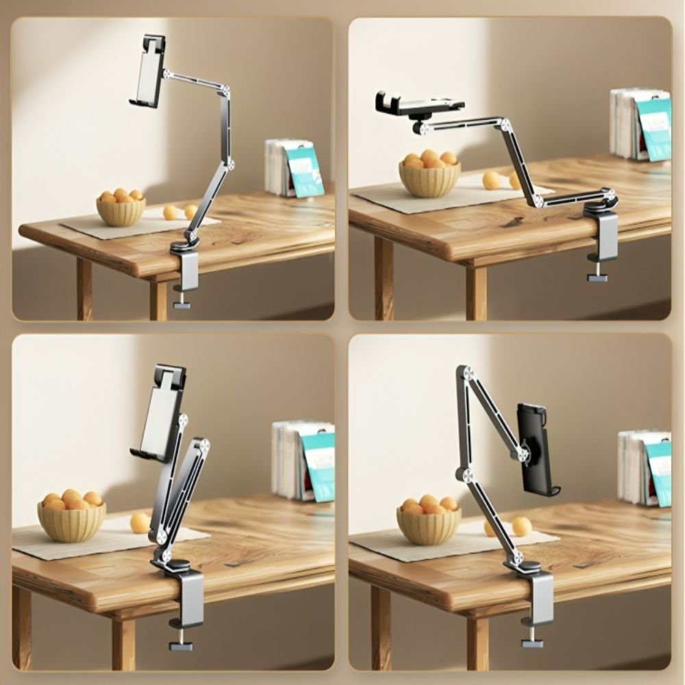 Adjustable 360° Tablet and Phone Stand - Ergonomic Aluminum Holder for Optimal Viewing 6