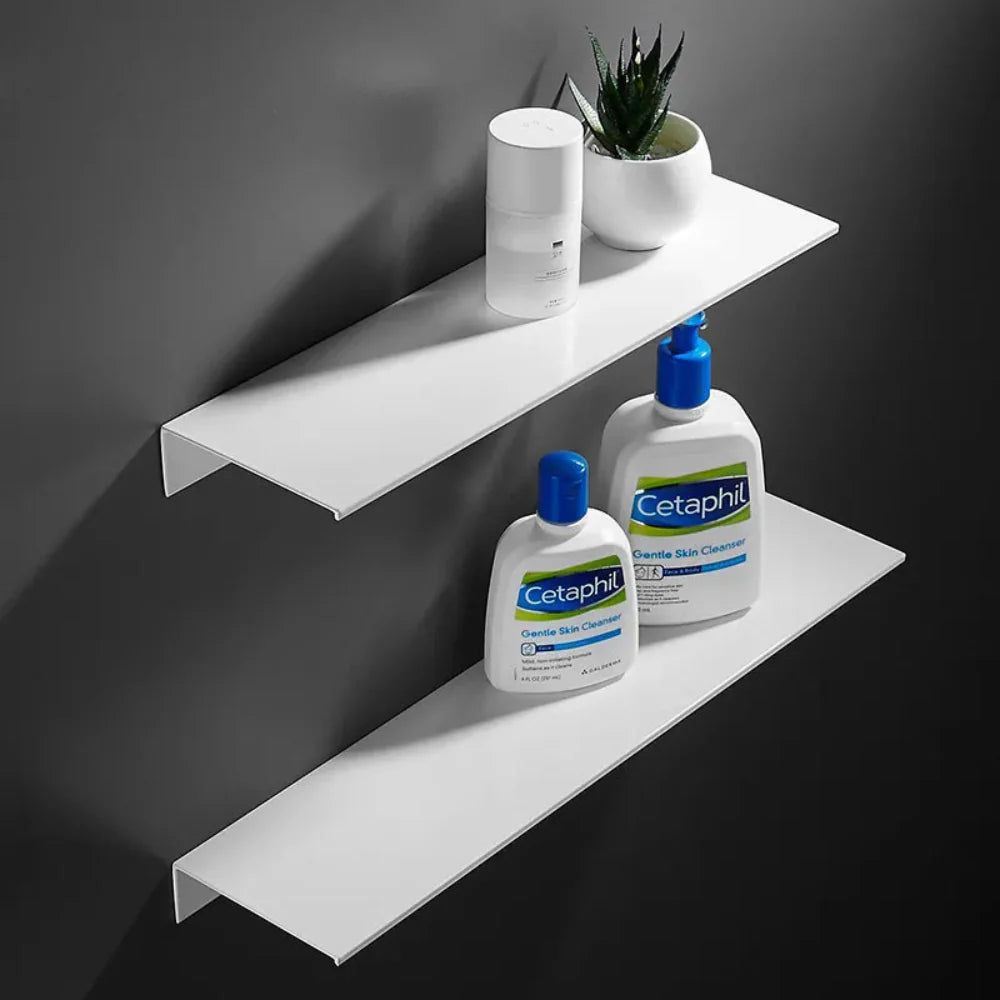 Wall Shelf in Brushed Aluminum for Bathroom and Kitchen – Modern, Durable, and Versatile Storage Solution 3