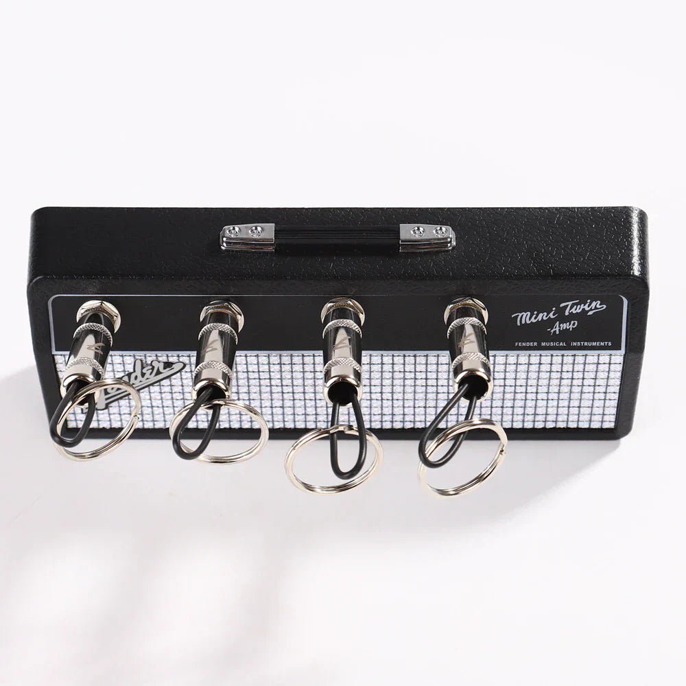 Guitar Amplifier Key Holder with Guitar Plug Keychains – Unique Wall Decor for Music Lovers 3