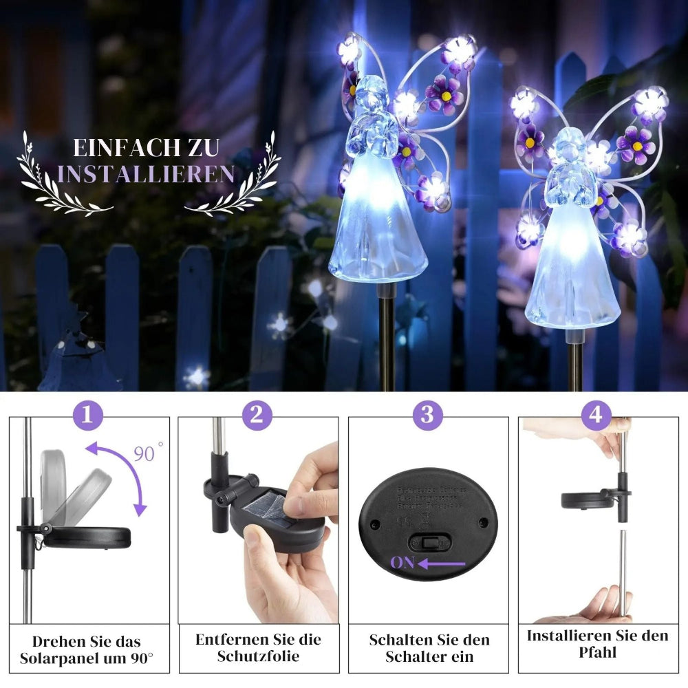 Solar-Powered Angel Light for Gardens and Memorials – Waterproof LED Decorative Lamp 7