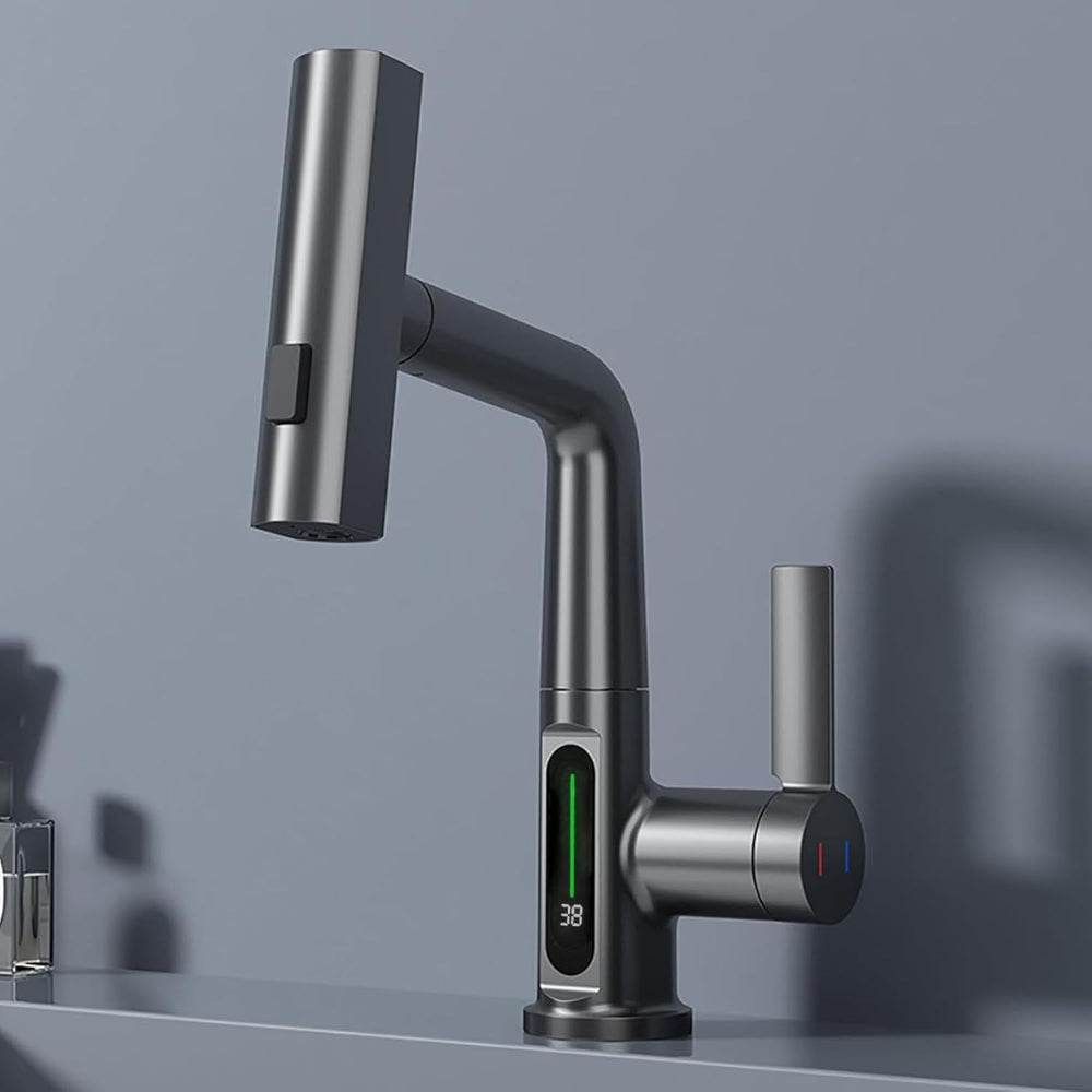 Digital Kitchen Faucet with LED Temperature Display – 360° Swivel Design for Easy Installation and Safe Use 4
