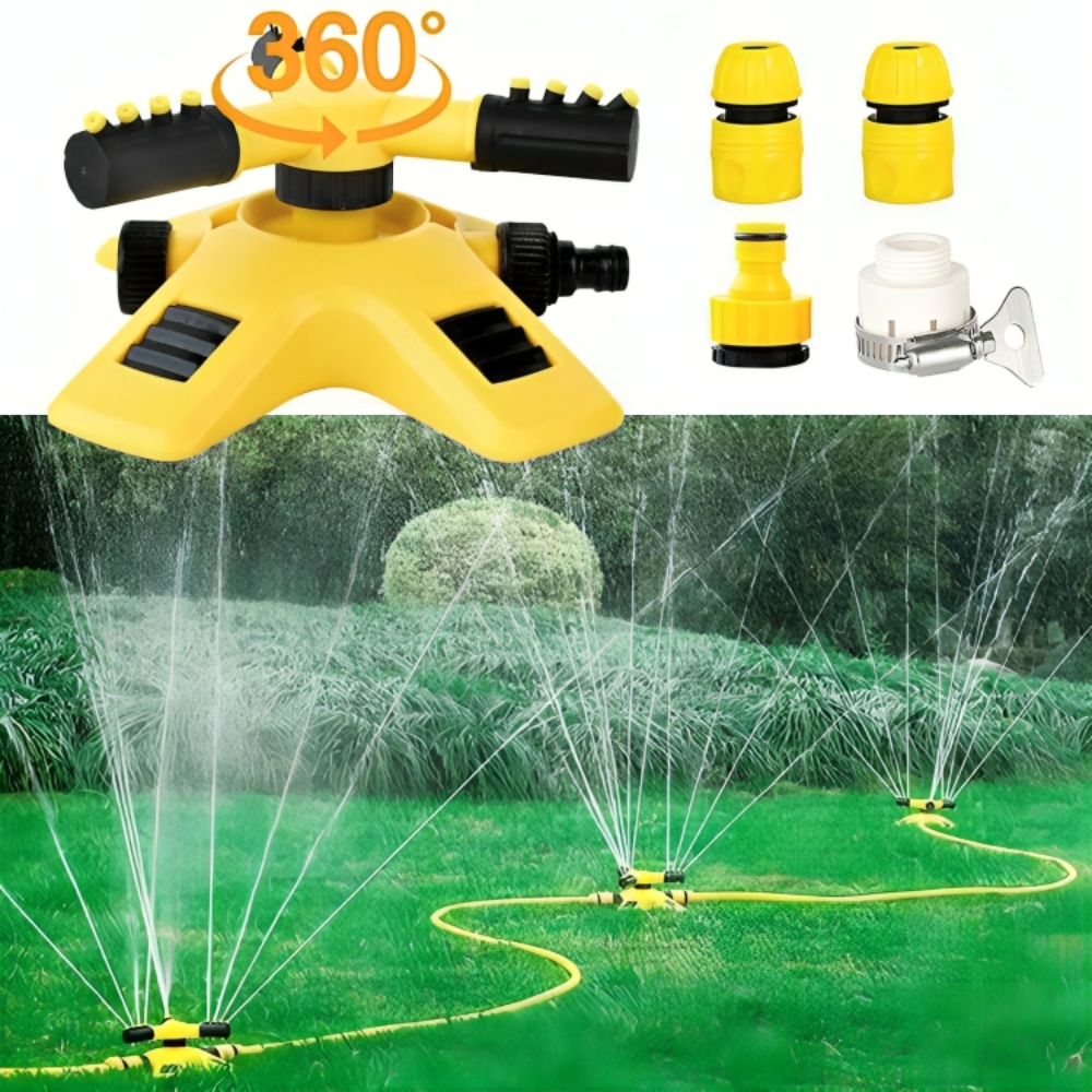 360° Rotating Garden Sprinkler with Adjustable Spray Patterns – Efficient Watering Solution 2