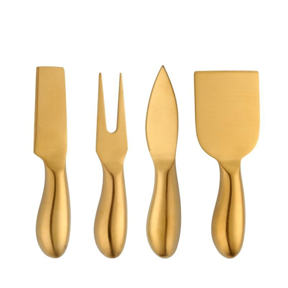 Golden Kitchen Utensil Set - Premium Stainless Steel Tools for Baking and Serving 8