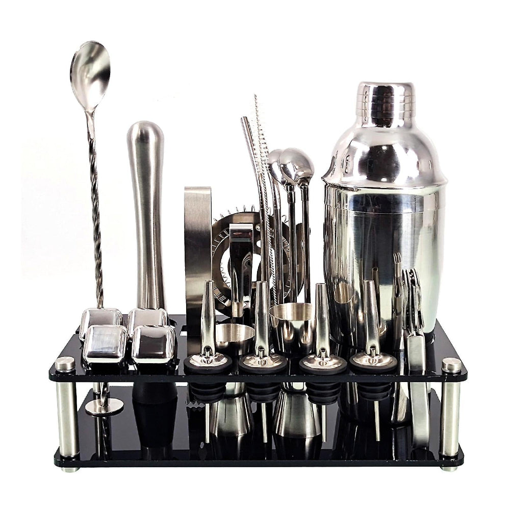Professional 23-Piece Stainless Steel Bartender Set with Shaker, Jigger, and Muddler 2