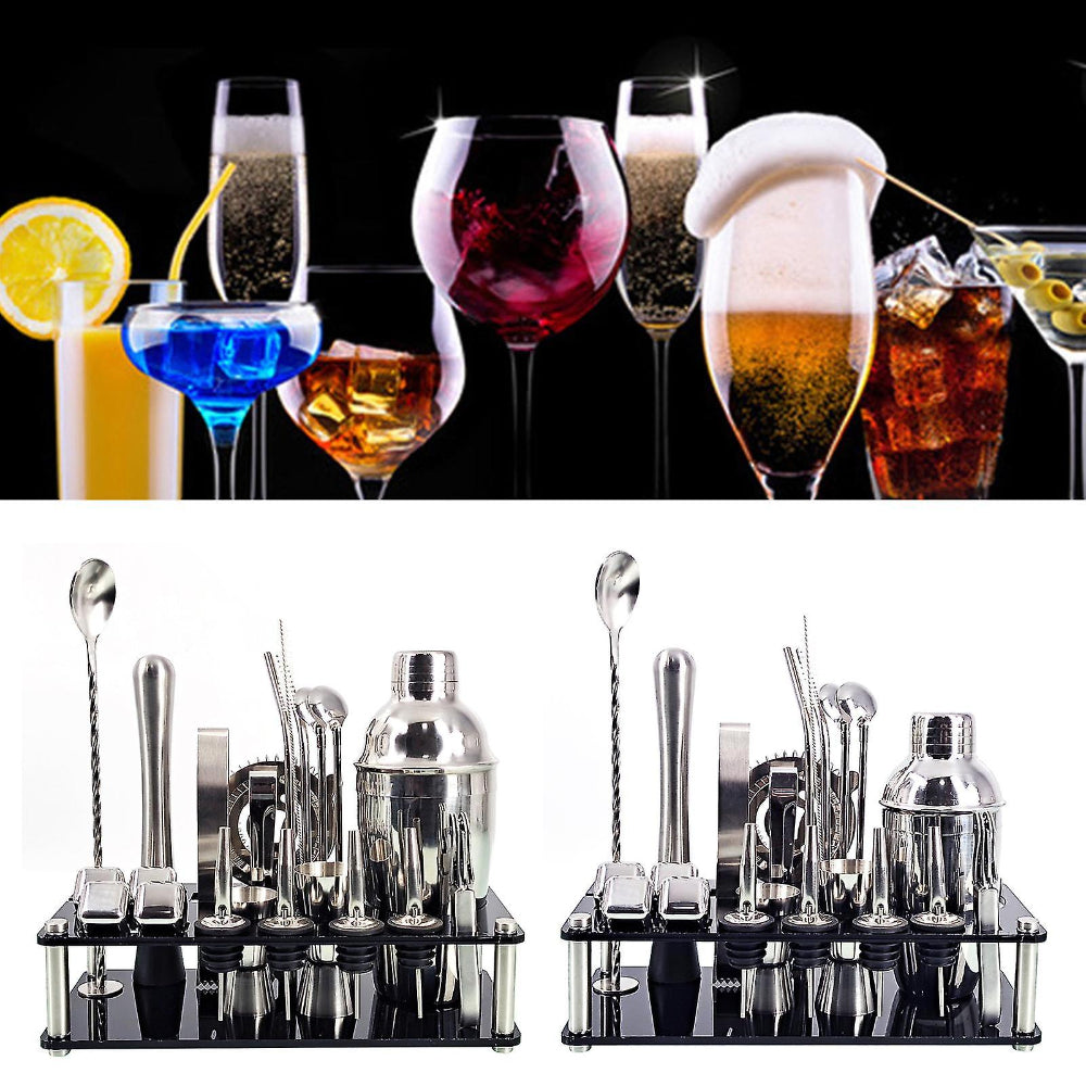Professional 23-Piece Stainless Steel Bartender Set with Shaker, Jigger, and Muddler 5