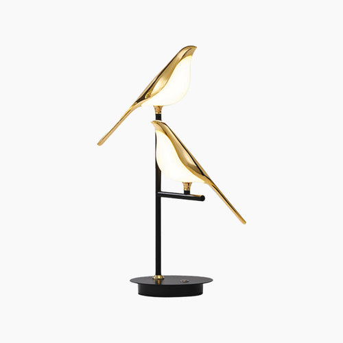 Modern Bird-Inspired Table Lamp with Dimmable LED – Elegant Black and Gold Design 1
