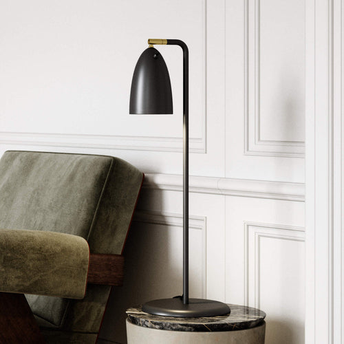 Slim Scandinavian Table Lamp with Adjustable Brass Shade – 66 cm Height, GU10 Compatible 1