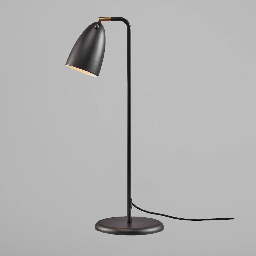Slim Scandinavian Table Lamp with Adjustable Brass Shade – 66 cm Height, GU10 Compatible 5