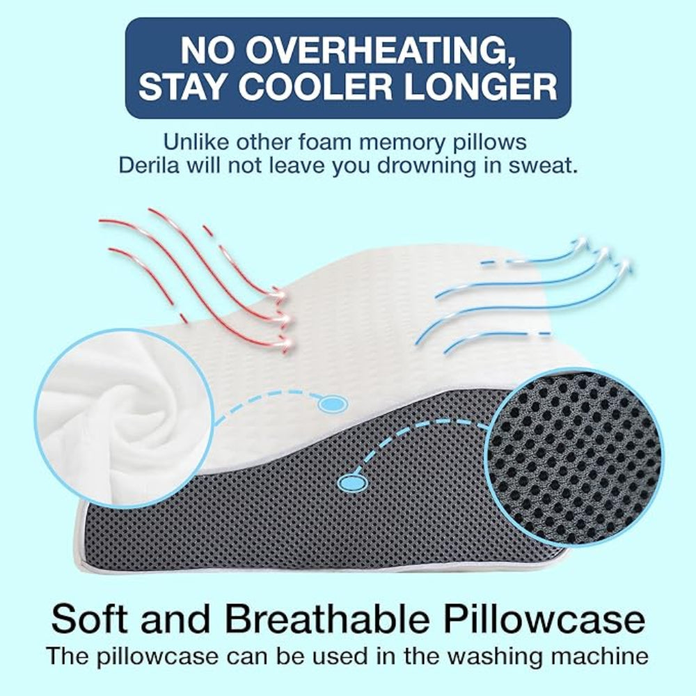Orthopedic Anti-Snore Pillow with Cooling Gel Memory Foam – Ergonomic Sleep Support 3