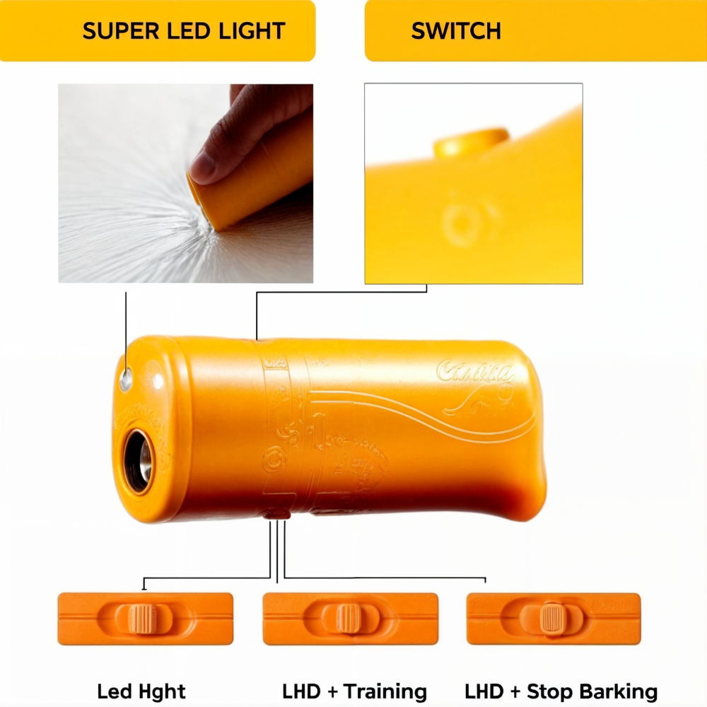 Ultrasonic Dog Trainer with Flashlight – Compact Anti-Bark Device for Effective Training 10
