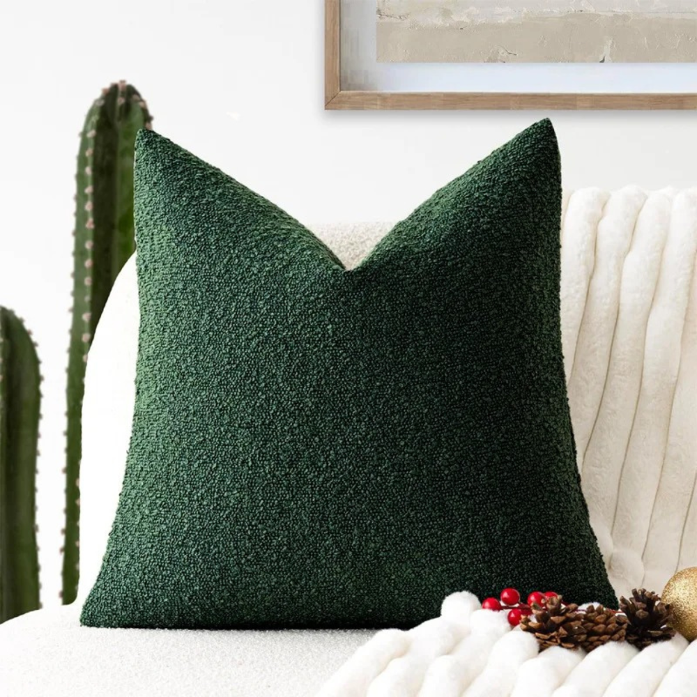 Soft Bouclé Cushion Cover – 45x45 cm Decorative Pillowcase with Hidden Zipper 15