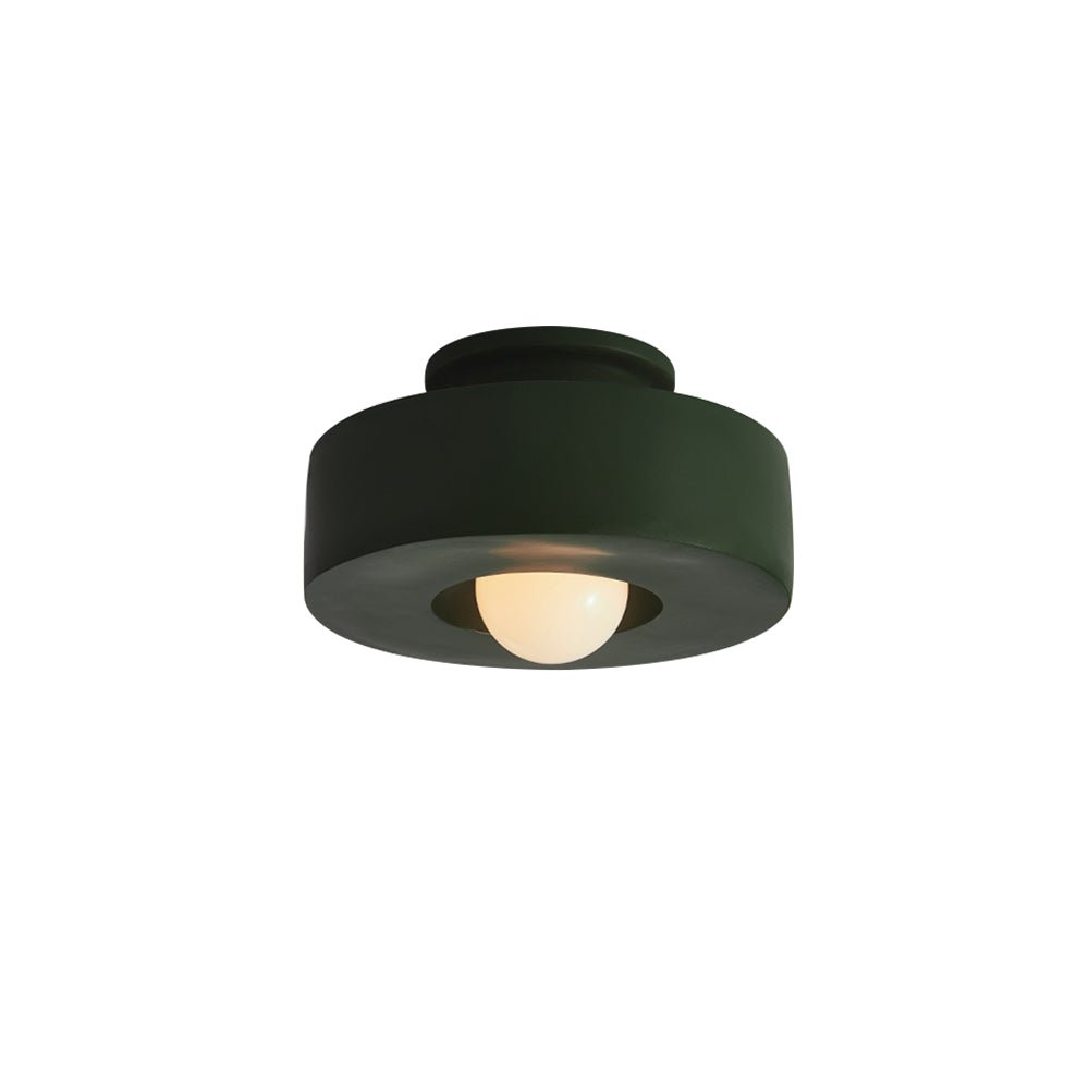 Scandinavian Ceramic Flush Mount Ceiling Light – Modern Cylindrical Design in Multiple Colors 10