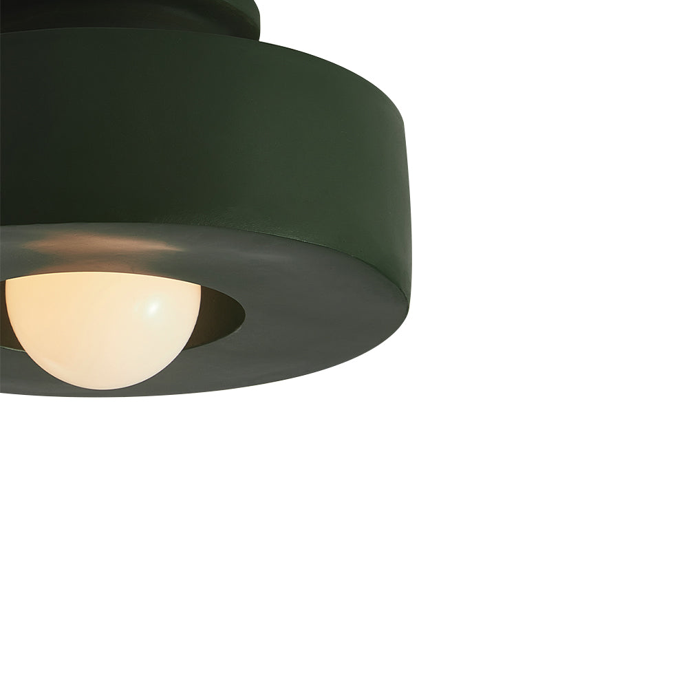 Scandinavian Ceramic Flush Mount Ceiling Light – Modern Cylindrical Design in Multiple Colors 14