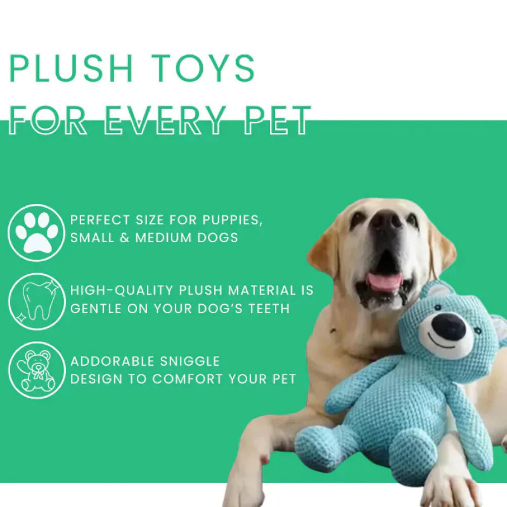 Plush Dog Toy for Aggressive Chewers – Chewlax Comfort Bear with Reinforced Seams 5