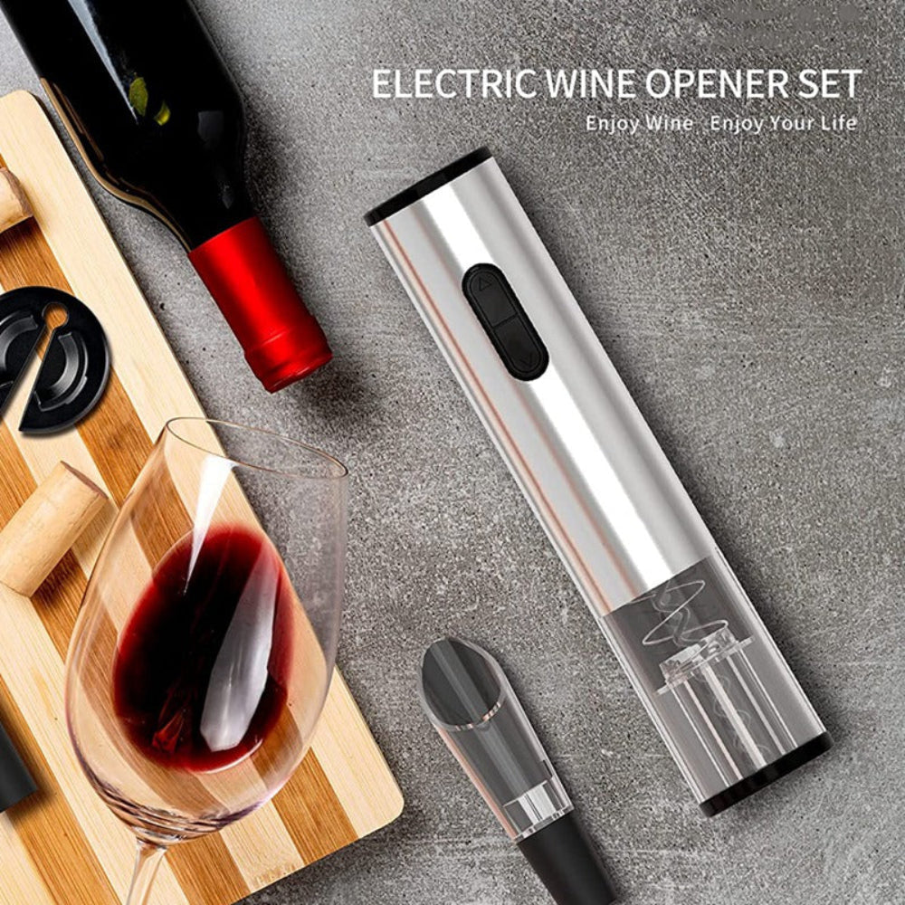 Electric Wine Bottle Opener with USB Rechargeable Battery and LED Light – Effortless Cork Removal 3