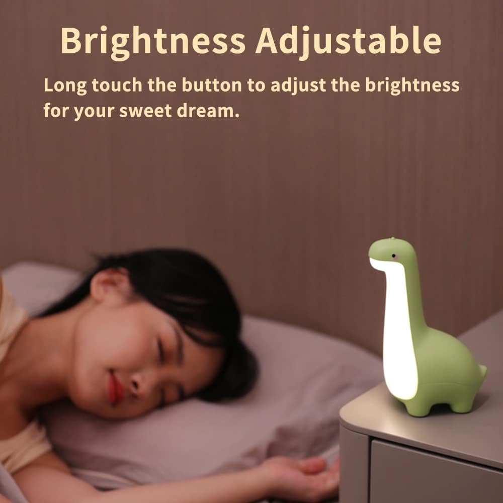 DinoSnug Dinosaur Night Light – Soft Glow LED Silicone Lamp for Kids' Room 6