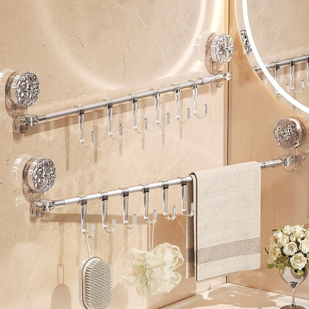 Wall-Mounted Storage Solution with Suction Cups – No Drill Required, Ideal for Kitchen and Bathroom 2