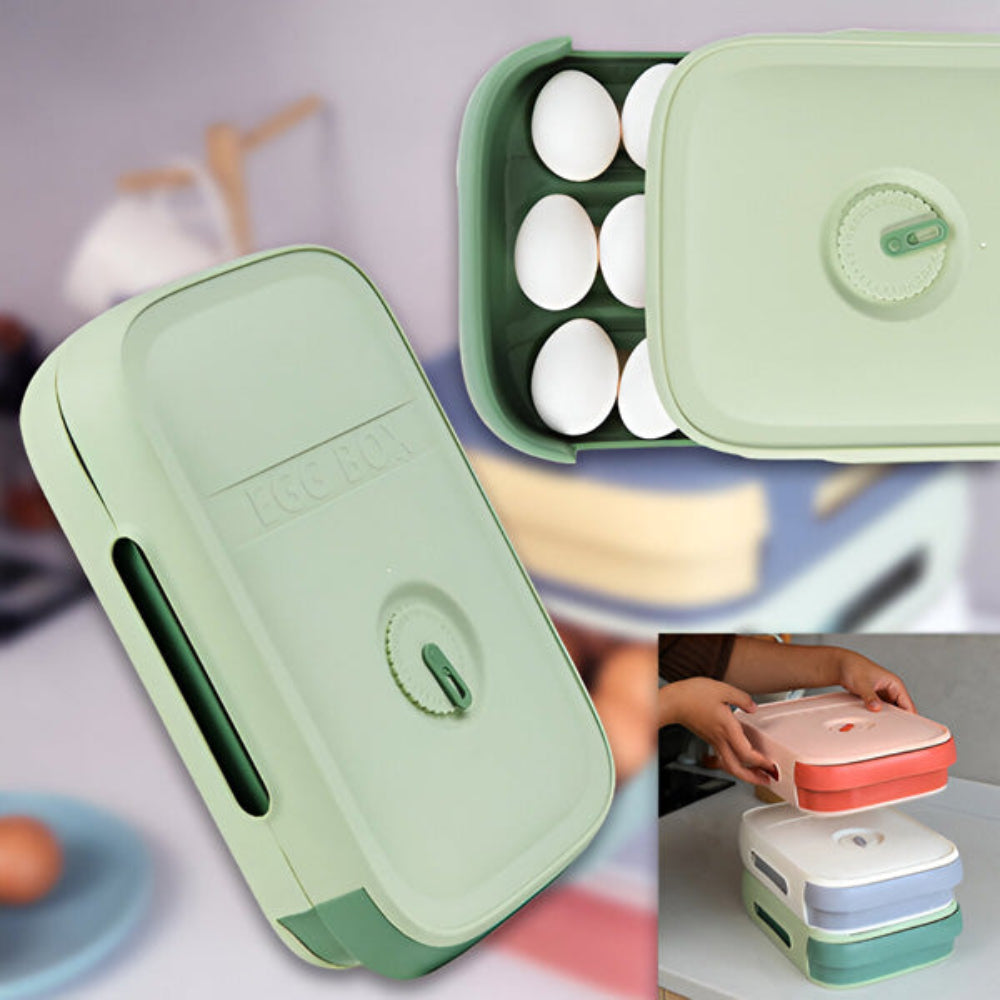 Stackable Egg Storage Container for 18 Eggs with Clear Lid – BPA-Free Plastic 2