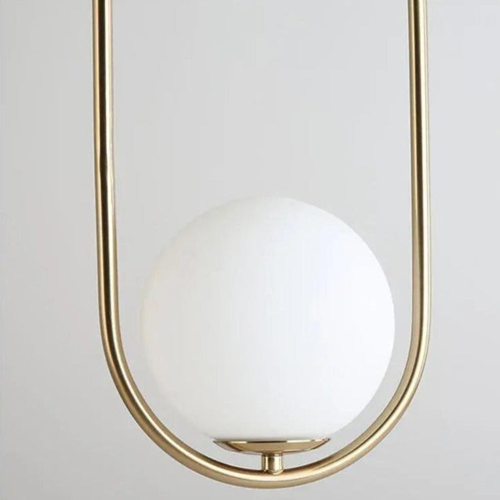 Nordic Pendant Light with Adjustable Cable and E27 Bulb – Brushed Gold Finish 7