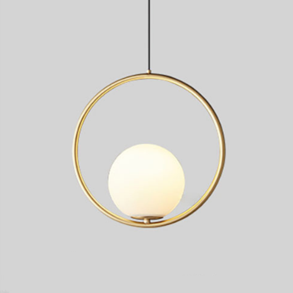 Nordic Pendant Light with Adjustable Cable and E27 Bulb – Brushed Gold Finish 9