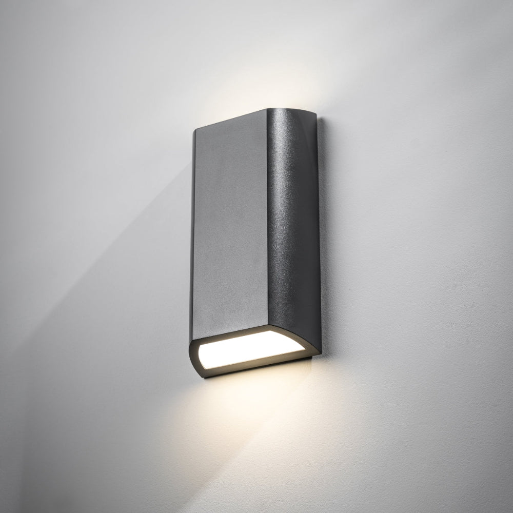 Modern Up & Down LED Outdoor Wall Light – Dark Gray Aluminum, Energy Efficient, Weather Resistant 3