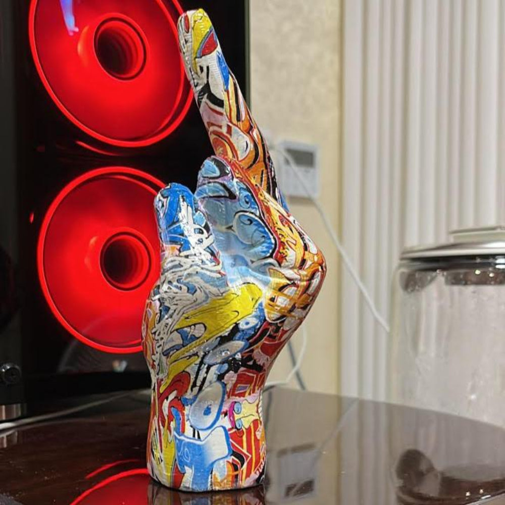 Unique Resin Middle Finger Sculpture – Bold Decorative Statement for Home and Garden 6