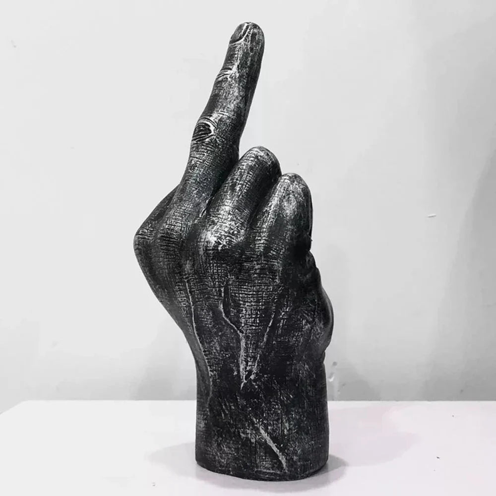 Unique Resin Middle Finger Sculpture – Bold Decorative Statement for Home and Garden 15