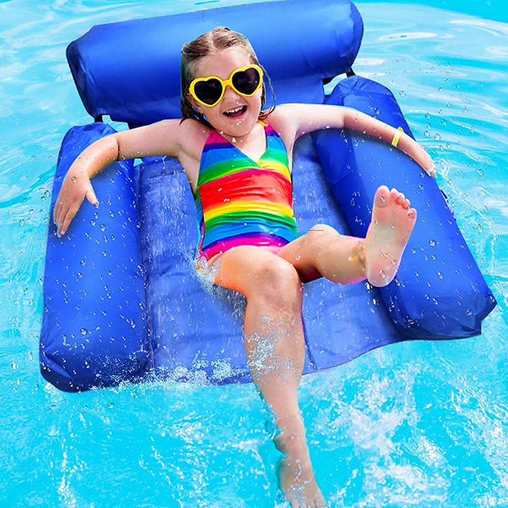 Inflatable Pool Float Chair with Backrest – Comfortable and Portable Water Lounge 4