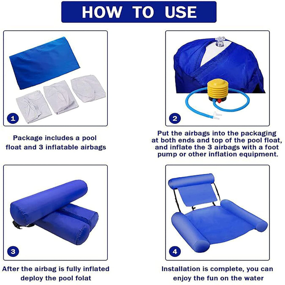 Inflatable Pool Float Chair with Backrest – Comfortable and Portable Water Lounge 6