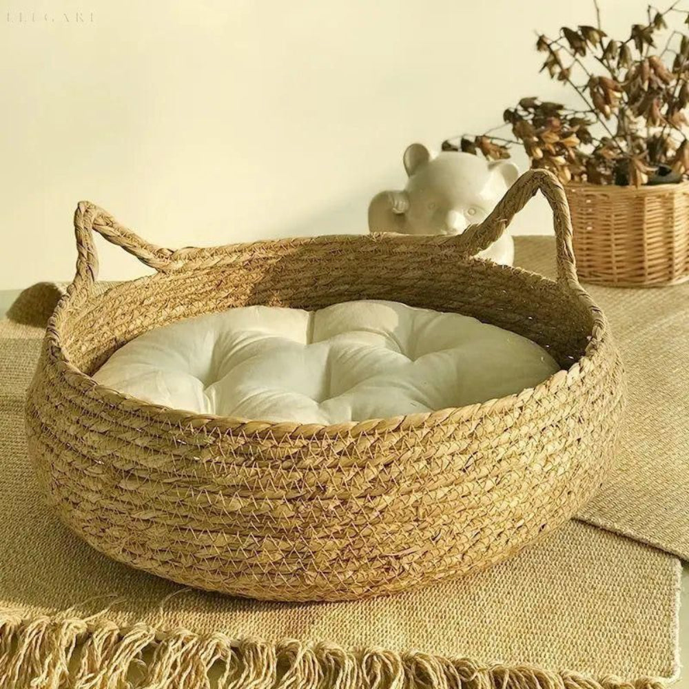 Ultra-Soft Cat Bed with Raised Edges for Cozy Comfort – Machine Washable Plush Donut Bed 4