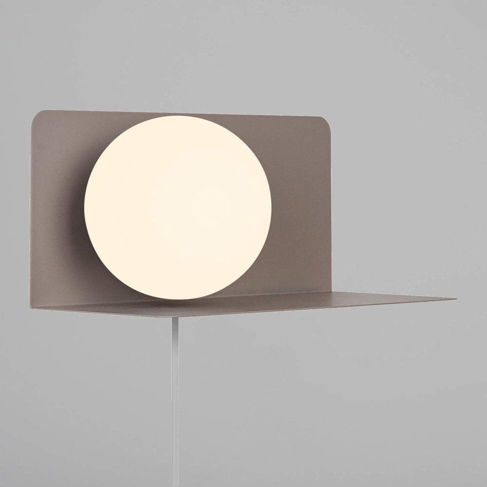 Minimalist Wall Shelf Light with Opal Glass Shade – Functional Design for Modern Spaces 20