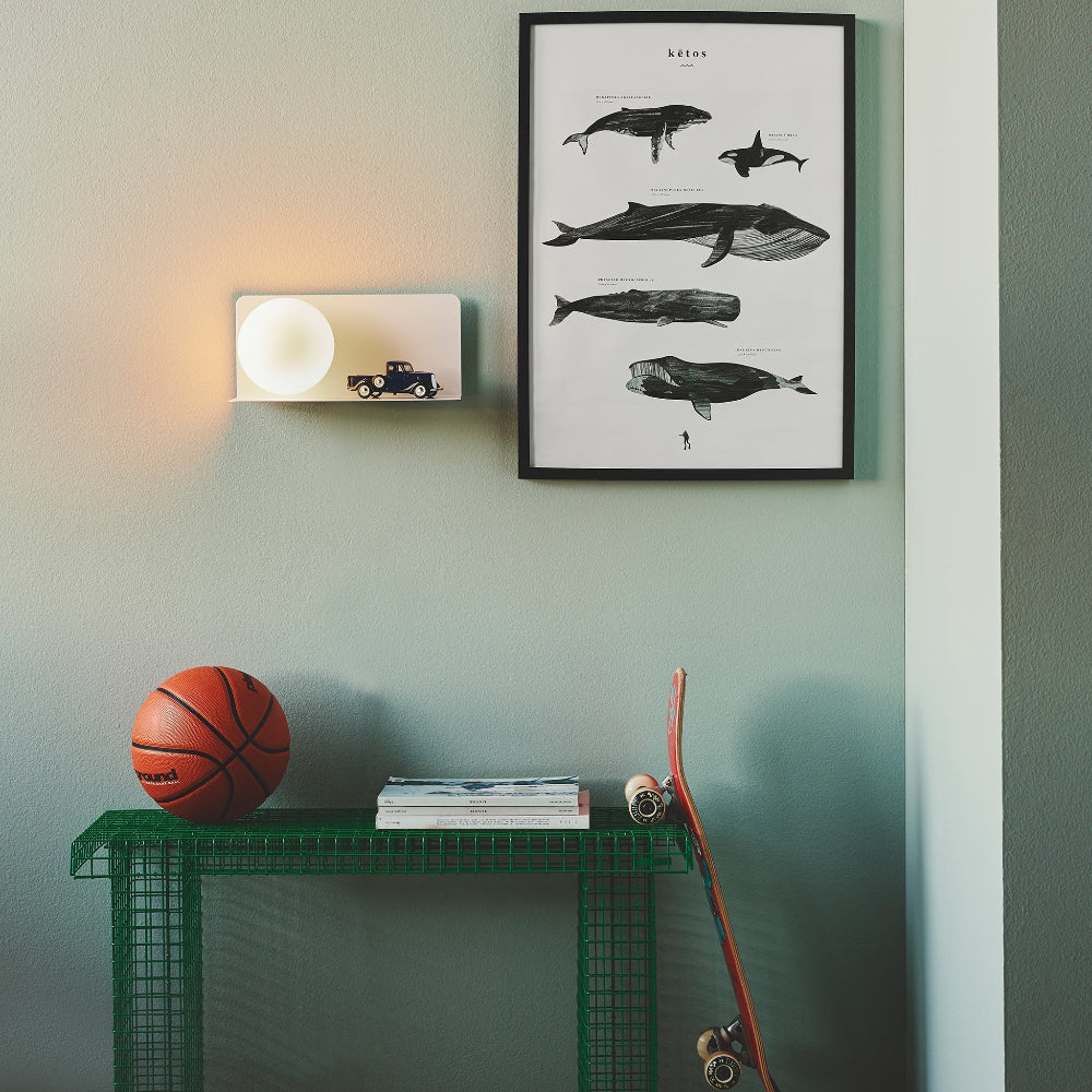 Minimalist Wall Shelf Light with Opal Glass Shade – Functional Design for Modern Spaces 9