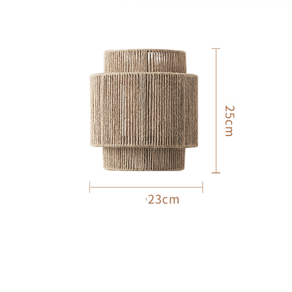 Bohemian Hemp Rope Wall Light – Handcrafted Natural Texture for Ambient Glow 6