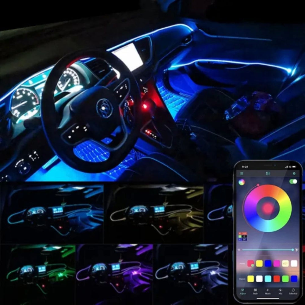 LED Ambient Light Strip for Cars - Flexible, Easy Installation, Customizable Length 2