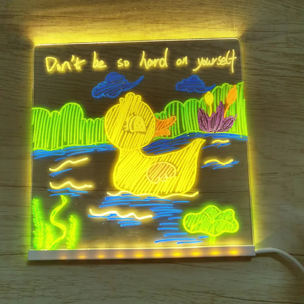 Illuminated Drawing Board for Kids – Rechargeable Light-Up Sketch Pad with Colorful LED Lights 4